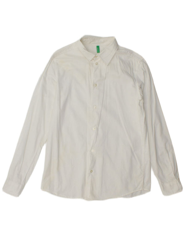 Benetton Chemise Homme Petit Blanc