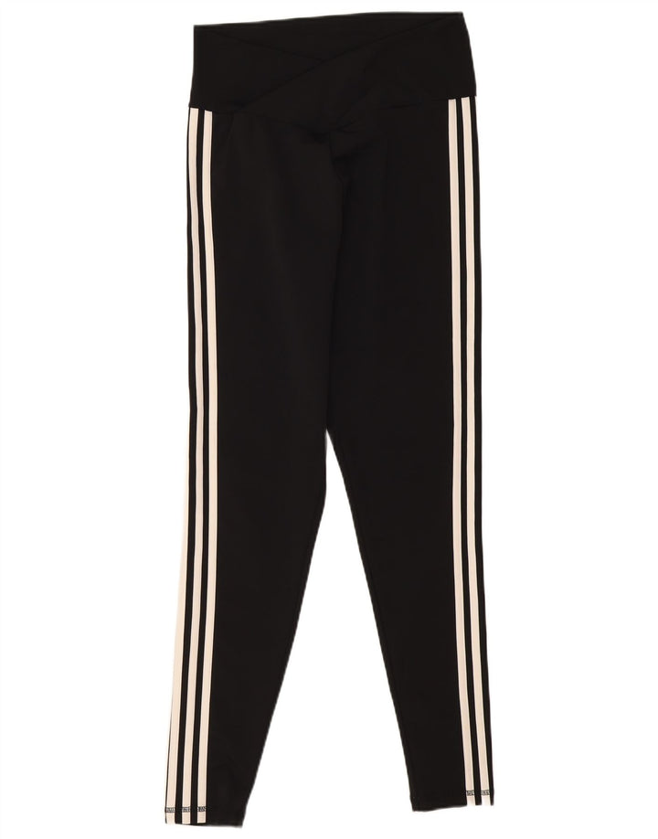 Adidas Leggings Femme UK 16/18 Large Noir Polyester