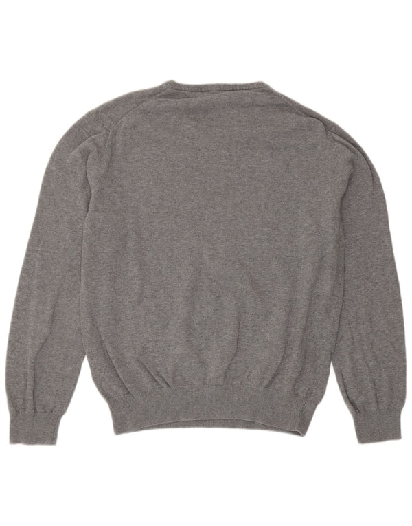 Crew Clothing Pull col V pour femme UK 14 Gris moyen Coton
