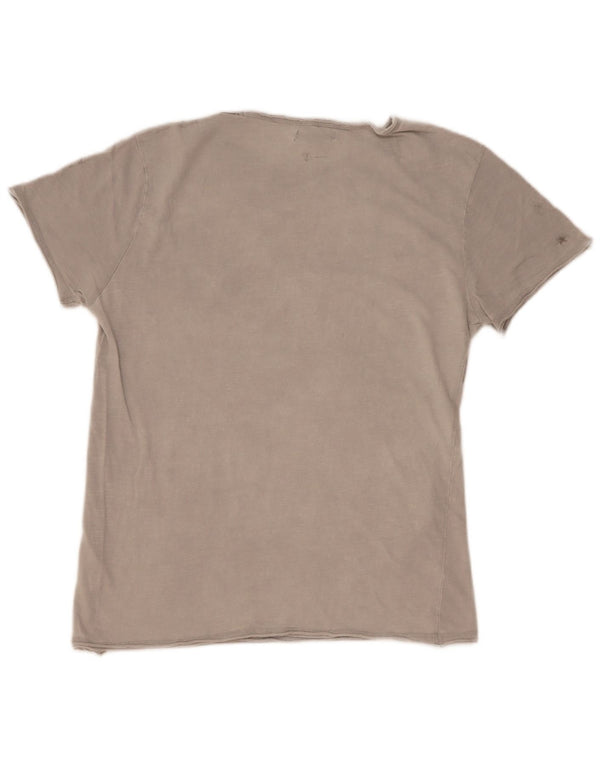 Gaudi Homme T-Shirt Graphique Top Gris Moyen Coton