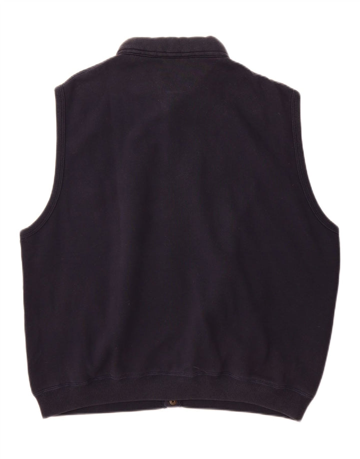 Outrage Veste de survêtement sans manches pour homme en coton bleu marine 2XL