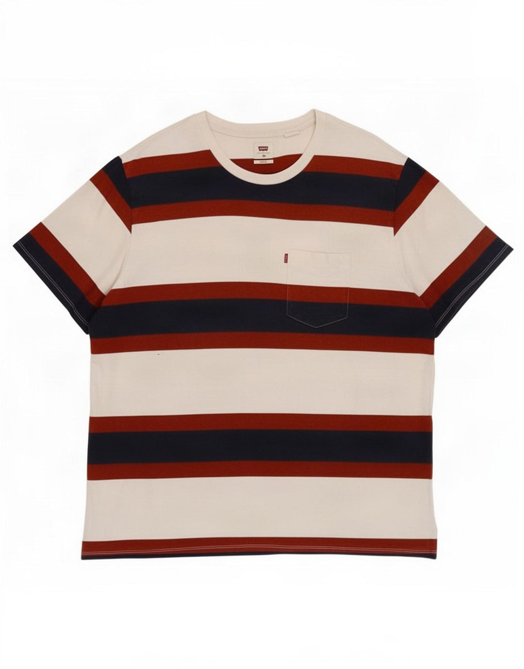 Levi's T-Shirt Relaxed Homme Blanc XL Coton Rayé