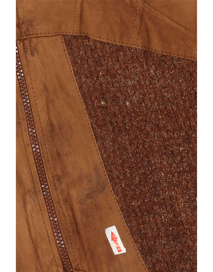 Sercap Cardigan pour homme marron moyen colour block