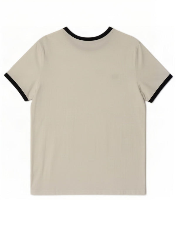Fred Perry Mens T-Shirt Top XL White Colourblock Cotton