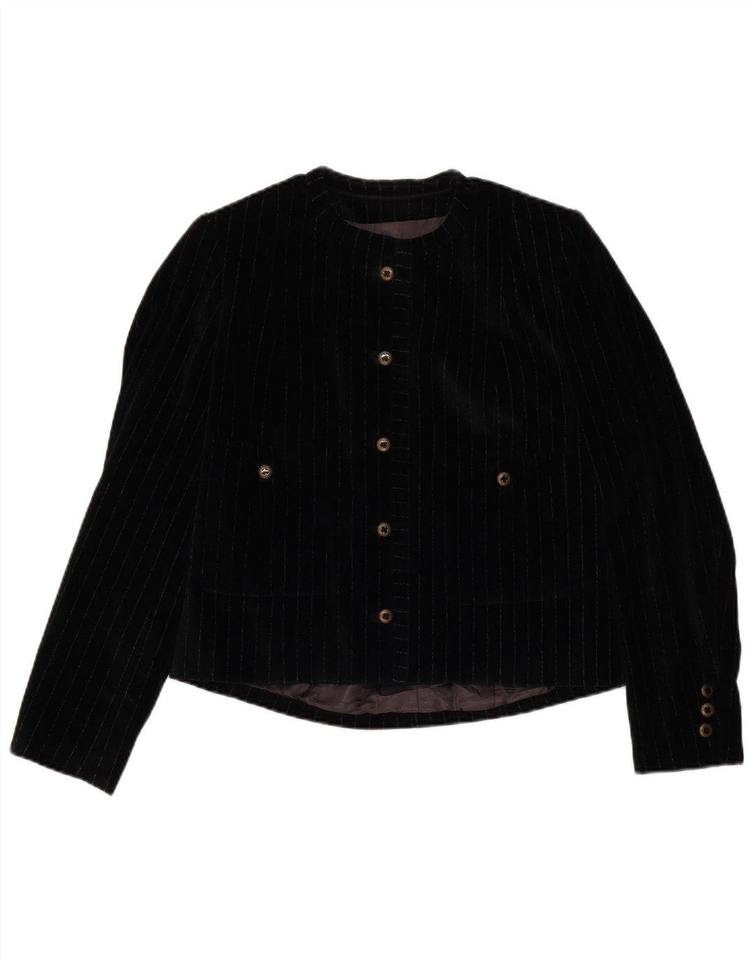 VINTAGE Ensemble jupe 2 pièces 5 boutons pour femme UK 12 Medium W28 Noir