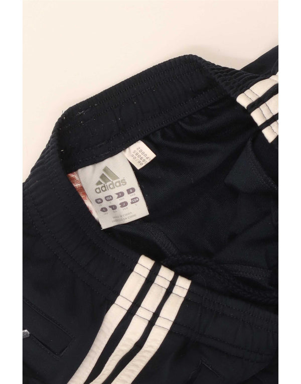 Adidas Pantalon de survêtement pour femme UK 4 XS Bleu marine Colorblock Polyester
