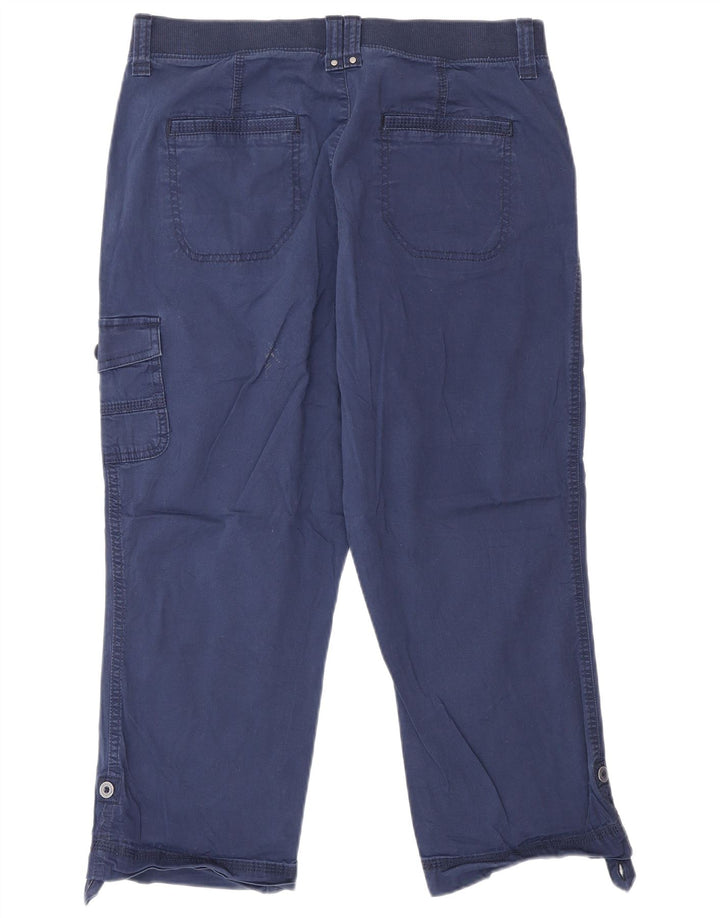 Lee Pantalon cargo taille moyenne pour femme US 12 Large W32 L22 Bleu marine