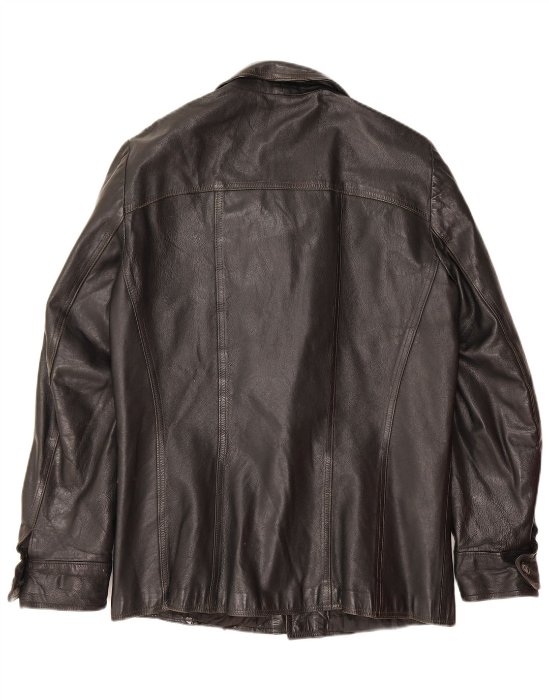 veste en cuir homme vintage UK 36 Petit Noir