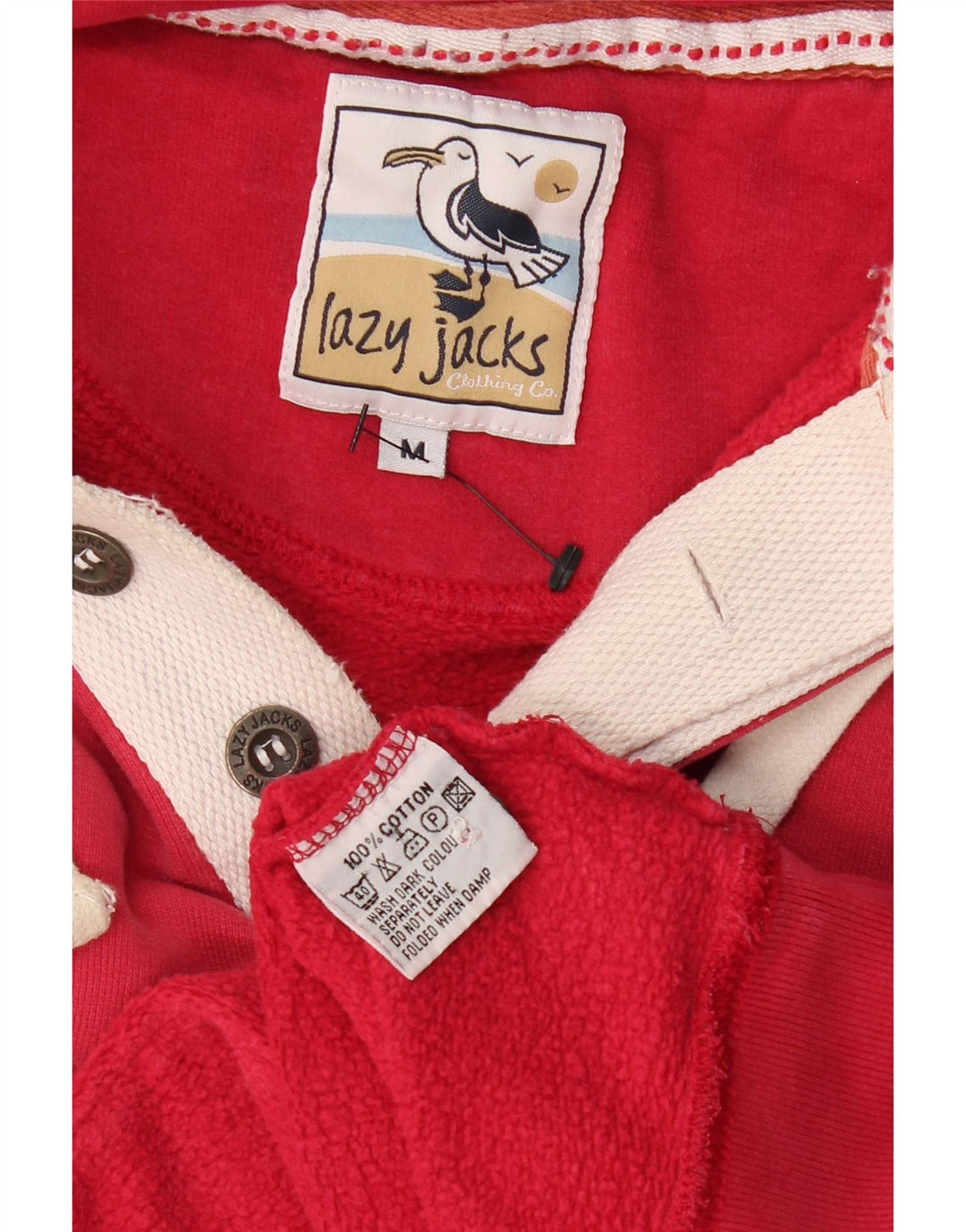 VINTAGE Pull à capuche graphique pour homme en coton rouge moyen