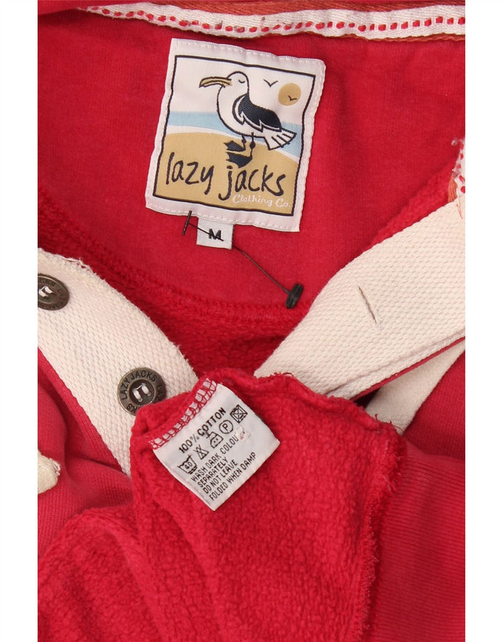 VINTAGE Pull à capuche graphique pour homme en coton rouge moyen