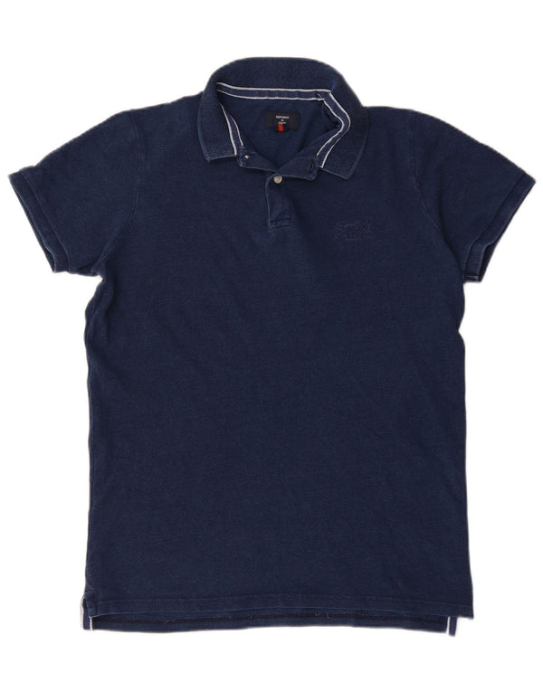 Superdry Polo Homme XL Bleu Marine Coton