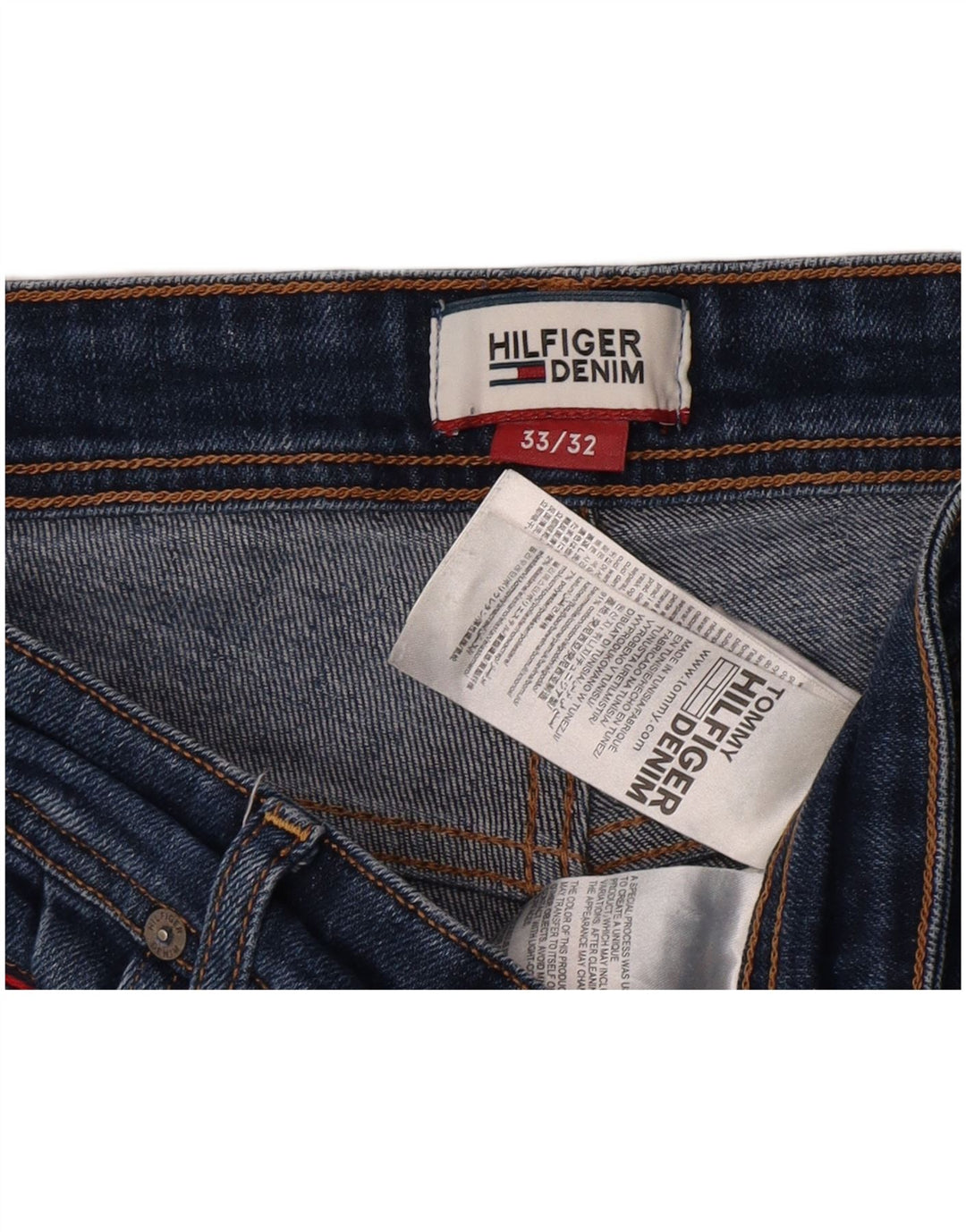 Tommy Hilfiger Jean droit homme W33 L32 bleu coton