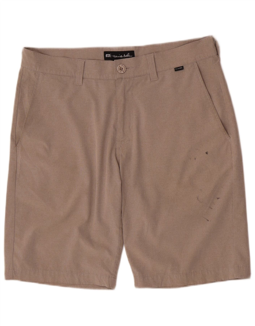 Travis Mathew Short chino coupe régulière pour homme W32 en polyester beige moyen