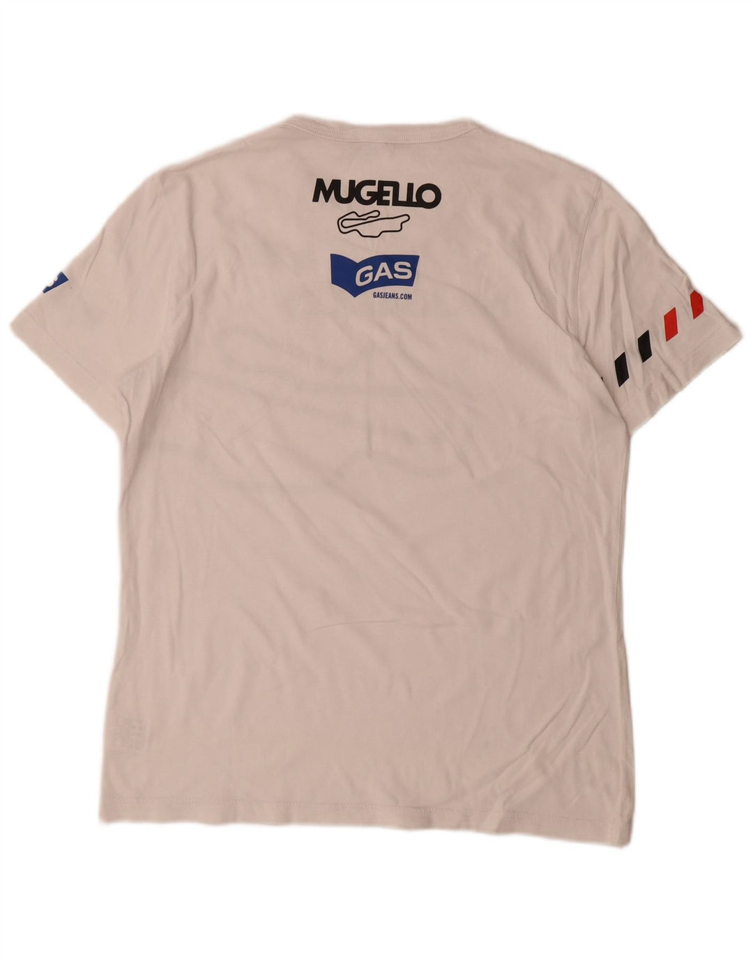 Gas T-Shirt Graphique Homme Grand Blanc Coton