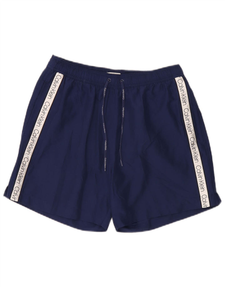 Calvin Klein Short de Bain Graphique Homme Bleu Marine Moyen Colourblock