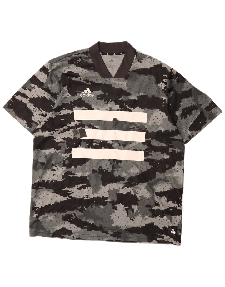ADIDAS T-Shirt Graphique Homme Gris Moyen Camouflage Polyester