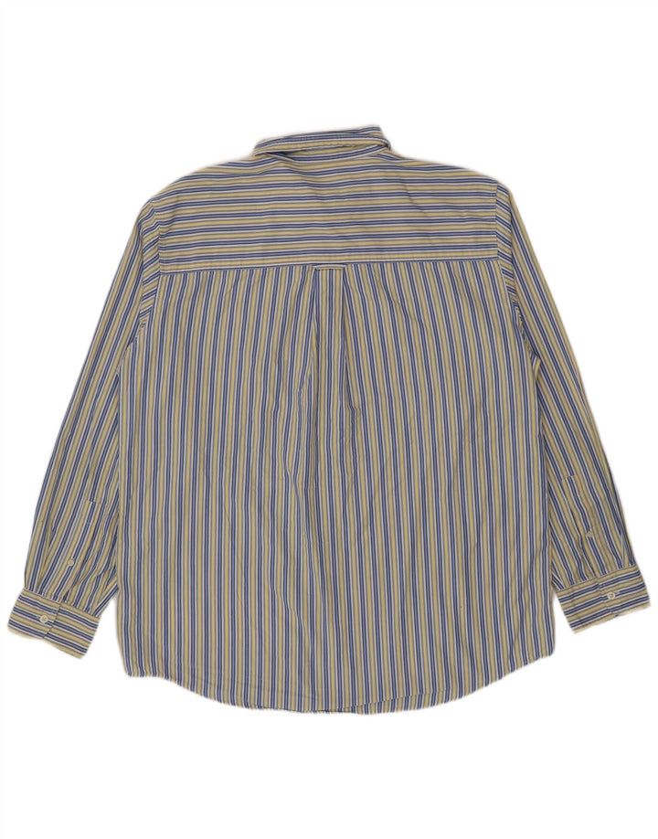 Chaps Chemise Homme Easy Care Large Bleu Rayé Coton