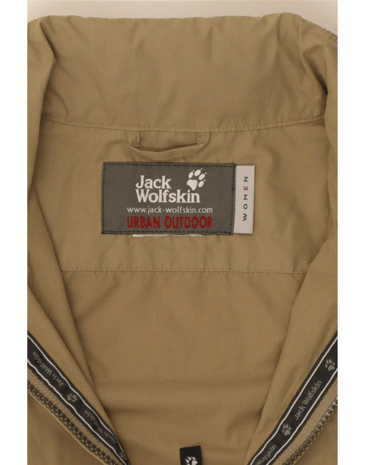 Jack Wolfskin Veste bomber à capuche pour femme UK 16 Large Kaki