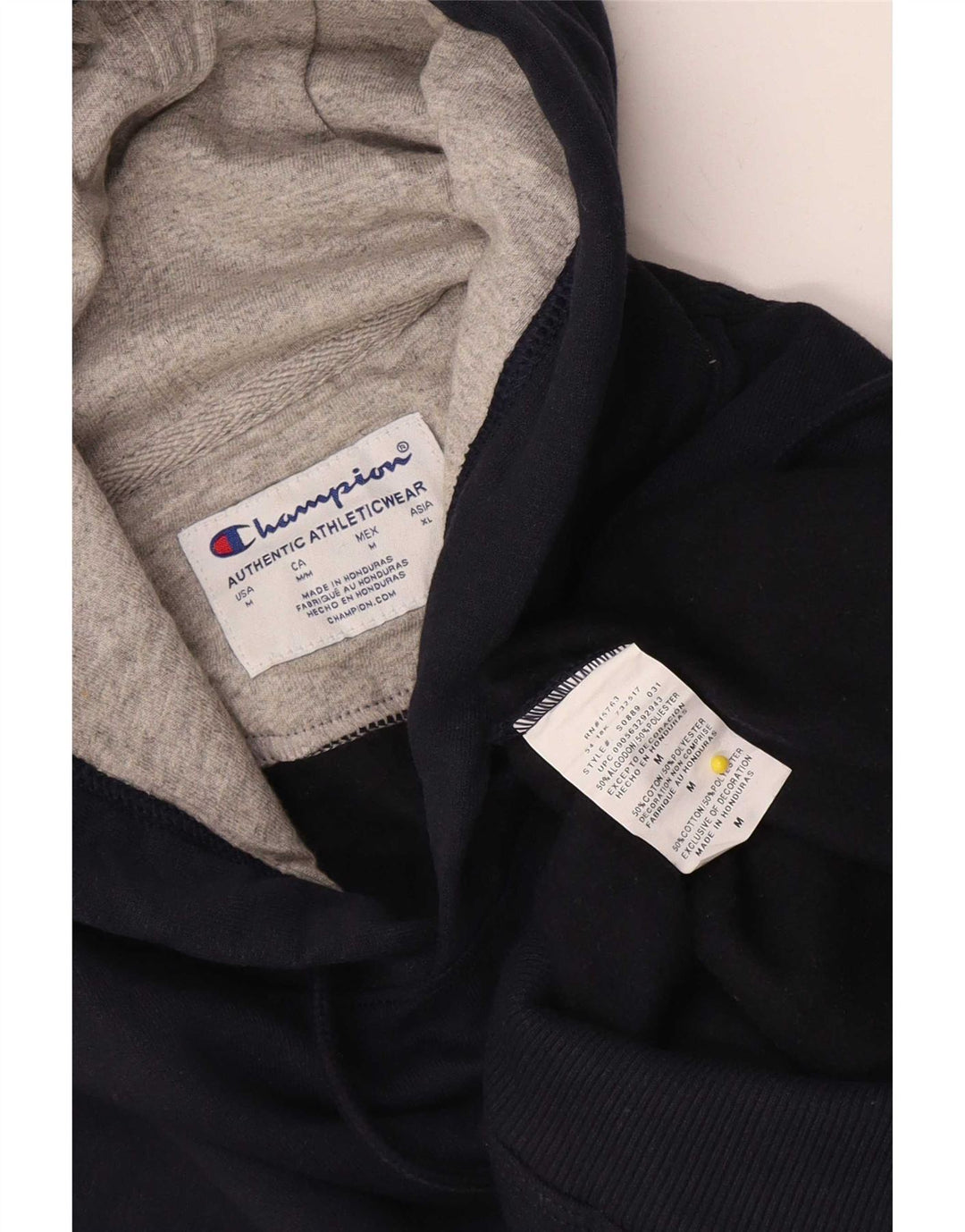 Champion Pull à Capuche Coupe Regular Homme Bleu Marine Moyen Coton