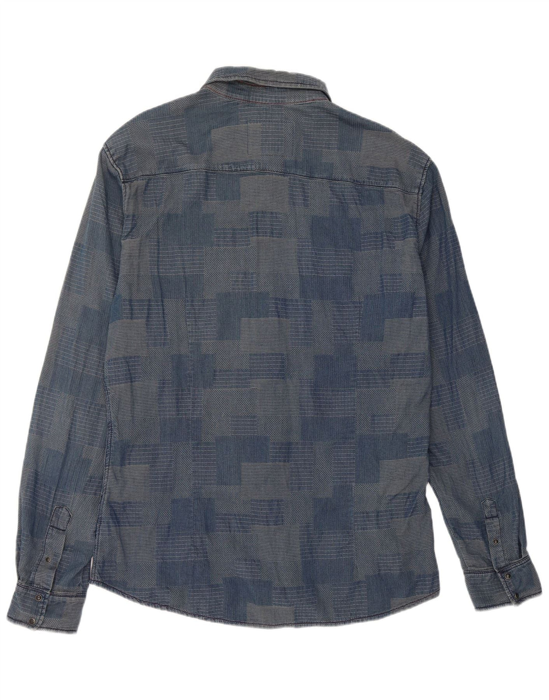 Chemise Homme Gaudi 2XL Bleu Patchwork Coton