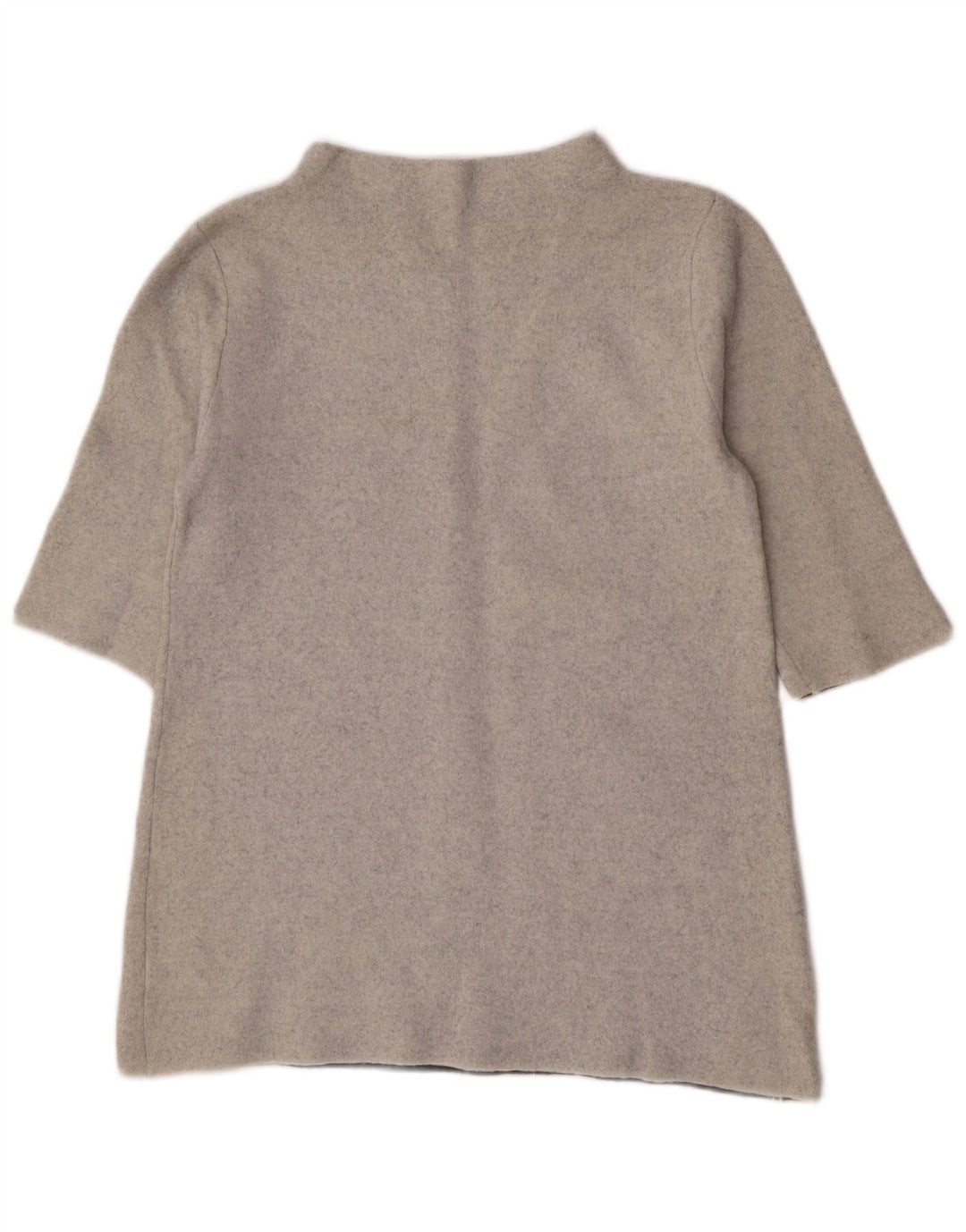 Toast Pull à manches courtes et col roulé pour femme UK 14 en laine gris moyen