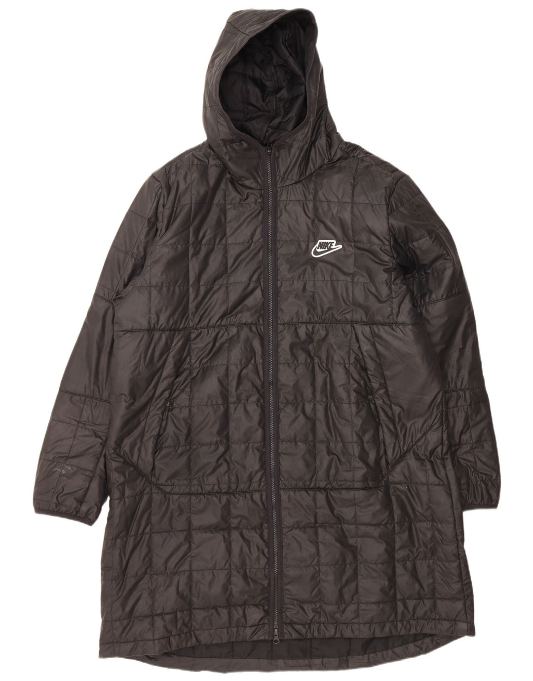 NIKE Manteau rembourré à capuche pour homme UK 42 XL Noir Polyester