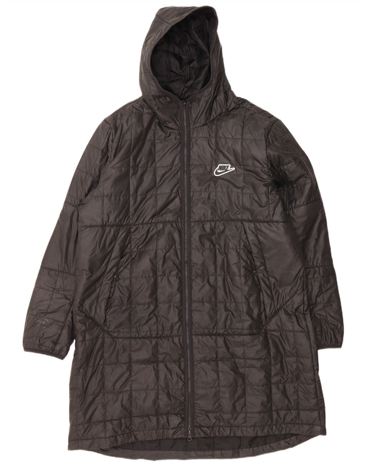 NIKE Manteau rembourré à capuche pour homme UK 42 XL Noir Polyester