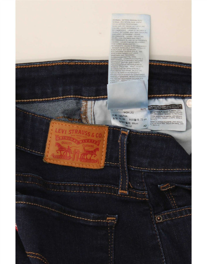 Levi's Jean Slim 712 Femme W29 L32 Bleu Marine Coton
