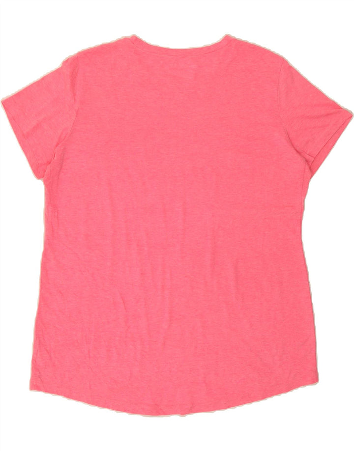 REEBOK Womens T-Shirt Top UK 16 Large Pink Polyester Vintage Reebok and Second-Hand Reebok from Messina Hembry 