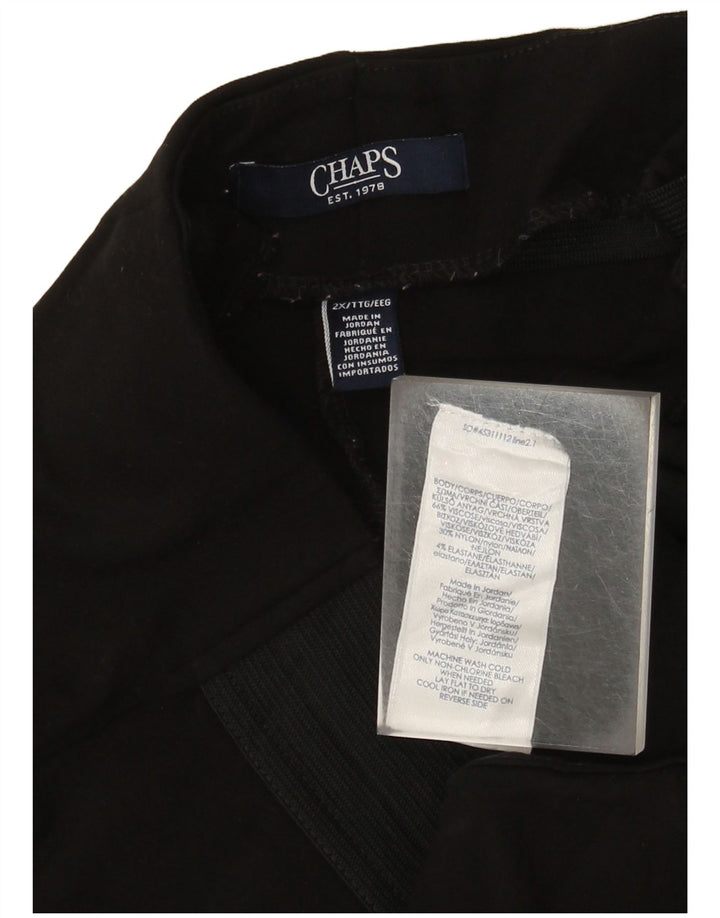 Chaps Leggings Femme UK 20 2XL Noir Viscose