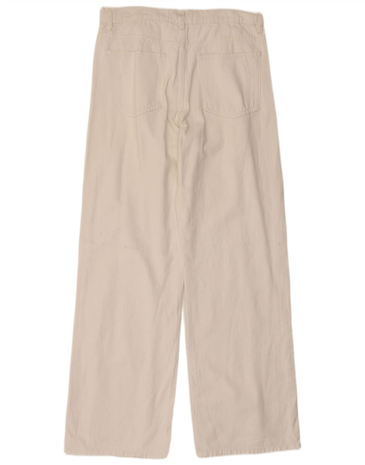 Zara Jean large pour femme EU 40 Medium W30 L32 Blanc