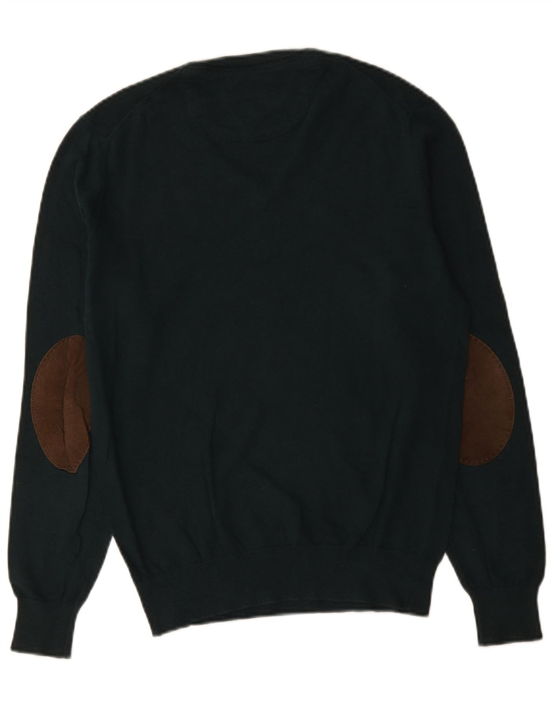Massimo Dutti Pull col V pour homme en coton vert petit