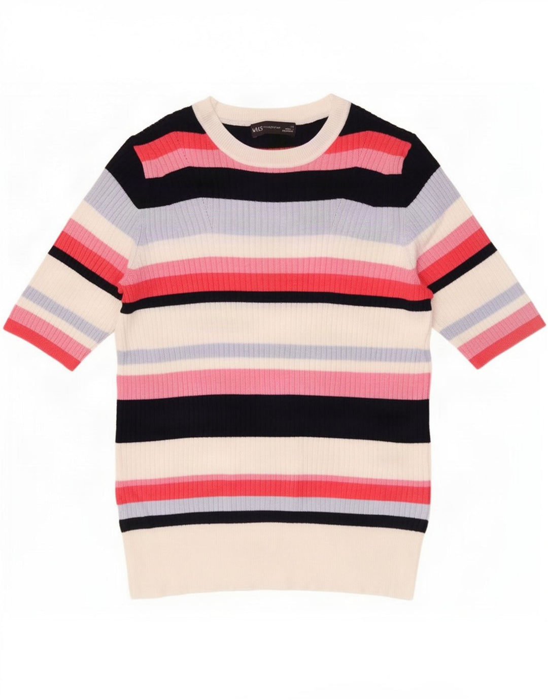 Marks & Spencer T-shirt pour femme UK 44 Medium Multicolore Rayé