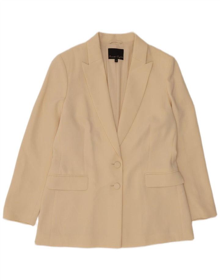 Phase Eight Veste Blazer 2 Boutons Femme UK 14 Polyester Beige Moyen