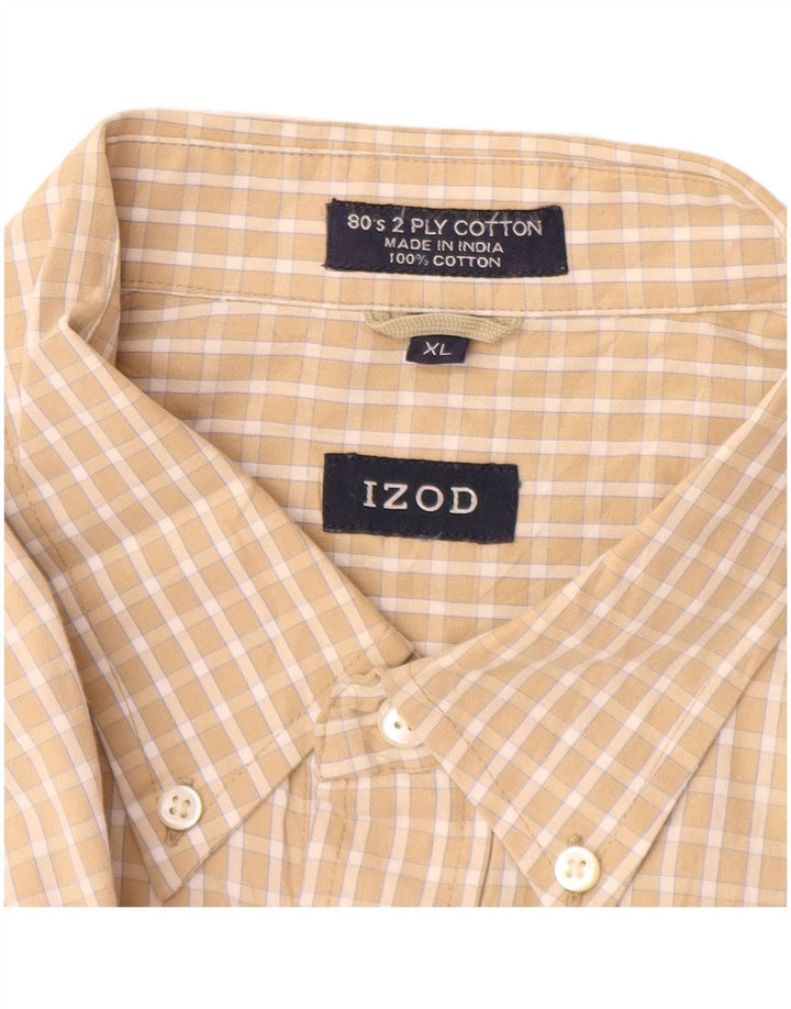 Izod Chemise Homme XL Beige Vichy Coton