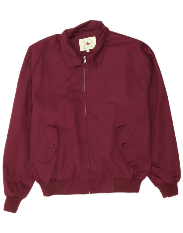 Relco Veste Bomber Homme UK 40 Large Bordeaux Polyester
