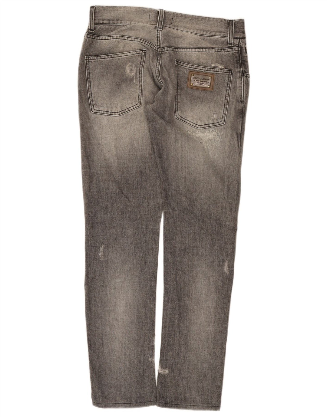 Dolce & Gabbana Jean slim effet vieilli pour femme IT 44 Medium W30 L31 Gris