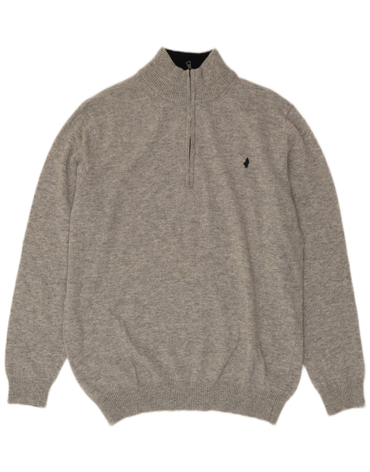 MARLBORO CLASSICS Pull col zippé pour homme 2XL Gris Laine