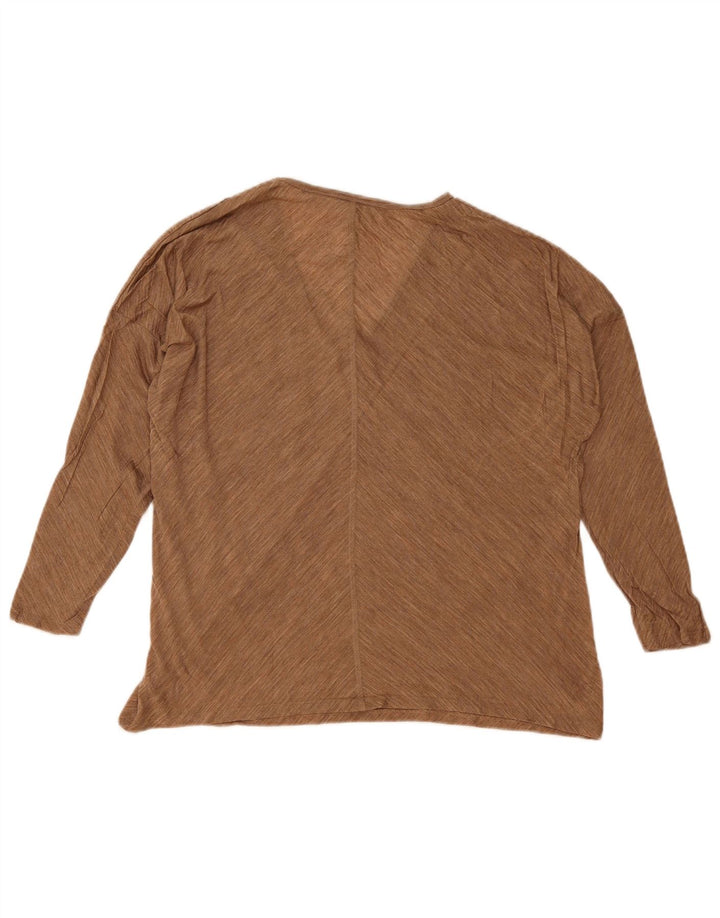 Massimo Dutti Haut surdimensionné à manches longues pour femme UK 10 Petit Beige Moucheté