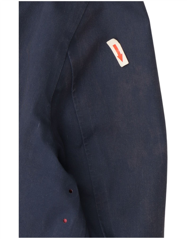 K-Way Veste de pluie à capuche pour homme UK 38 Bleu marine moyen Coton