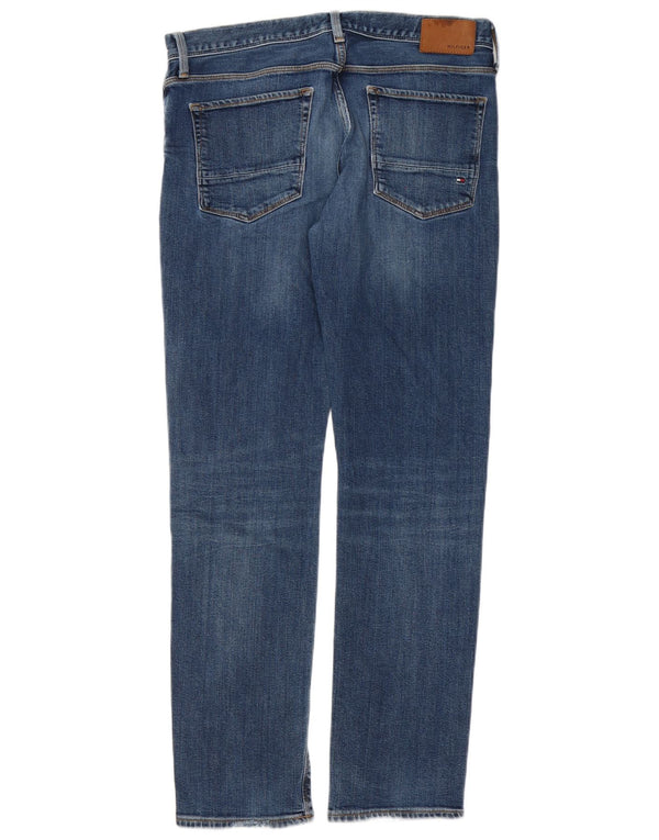 Tommy Hilfiger Mens Denton Stretch Straight Jeans W32 L32 Blue Cotton