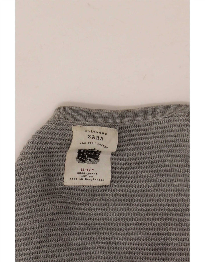 Pull ras du cou Zara garçon 11-12 ans gris