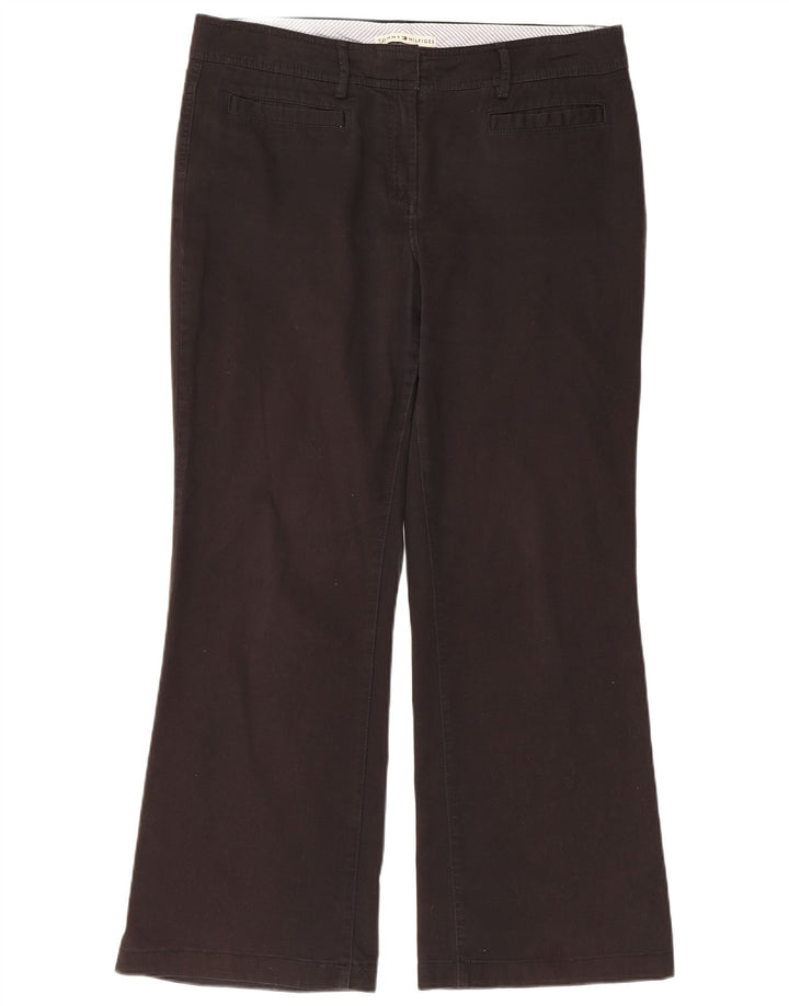 TOMMY HILFIGER Pantalon décontracté bootcut pour femme US 14 XL W36 L30 Noir