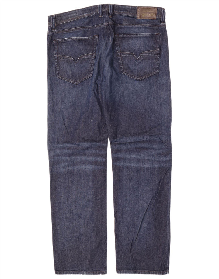 Diesel Jean Droit Homme W36 L32 Bleu Coton