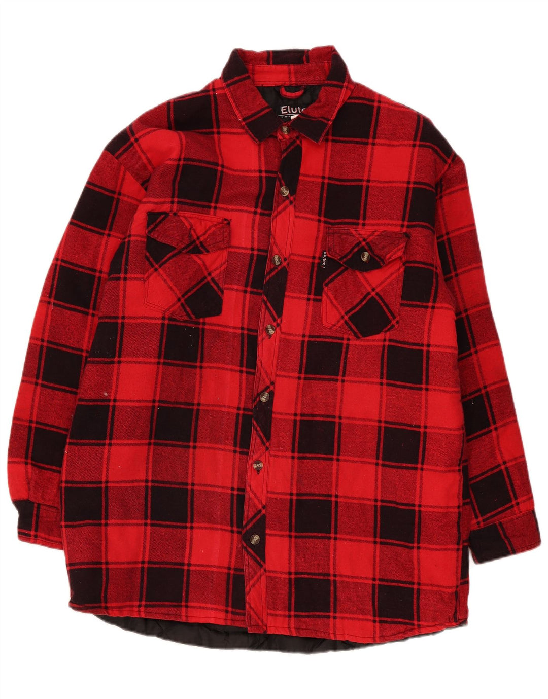 Elutex Chemise en flanelle pour homme Lumberjack XL en coton à carreaux rouges