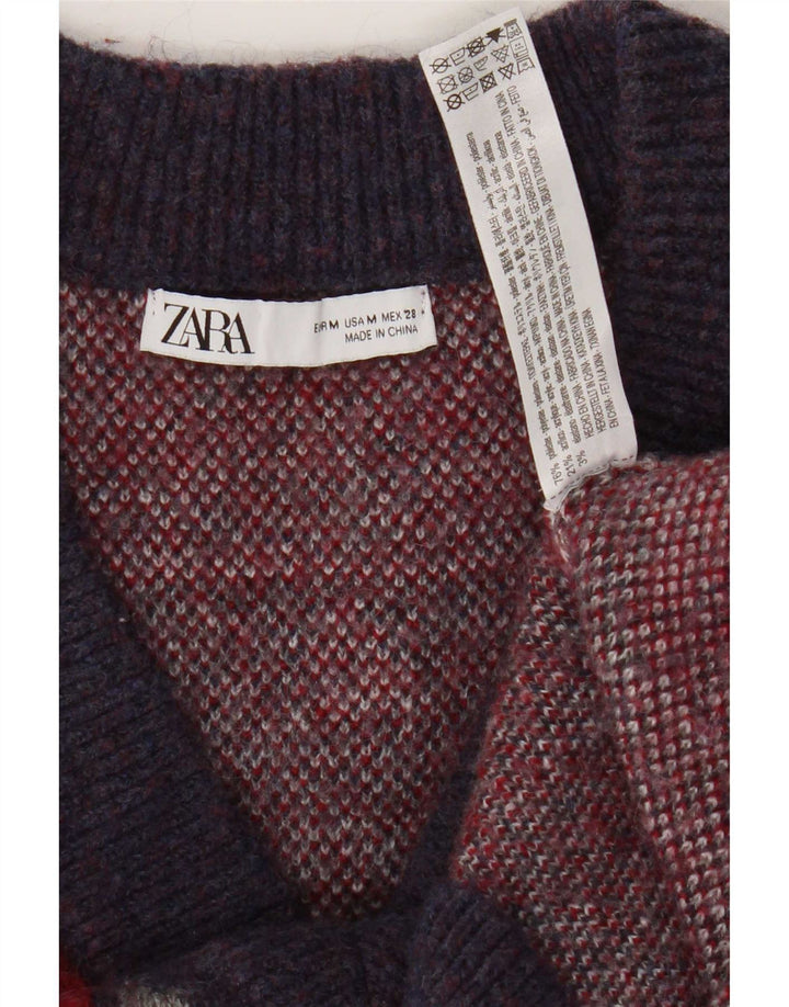 Zara Femme Débardeur UK 14 Medium Violet Floral Polyester