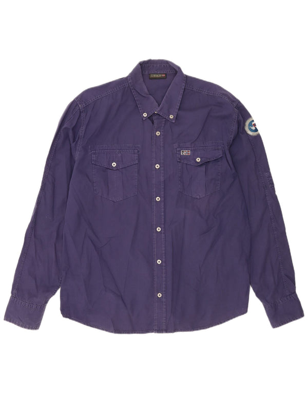 NAPAPIJRI Chemise Homme XL Bleu Marine Coton