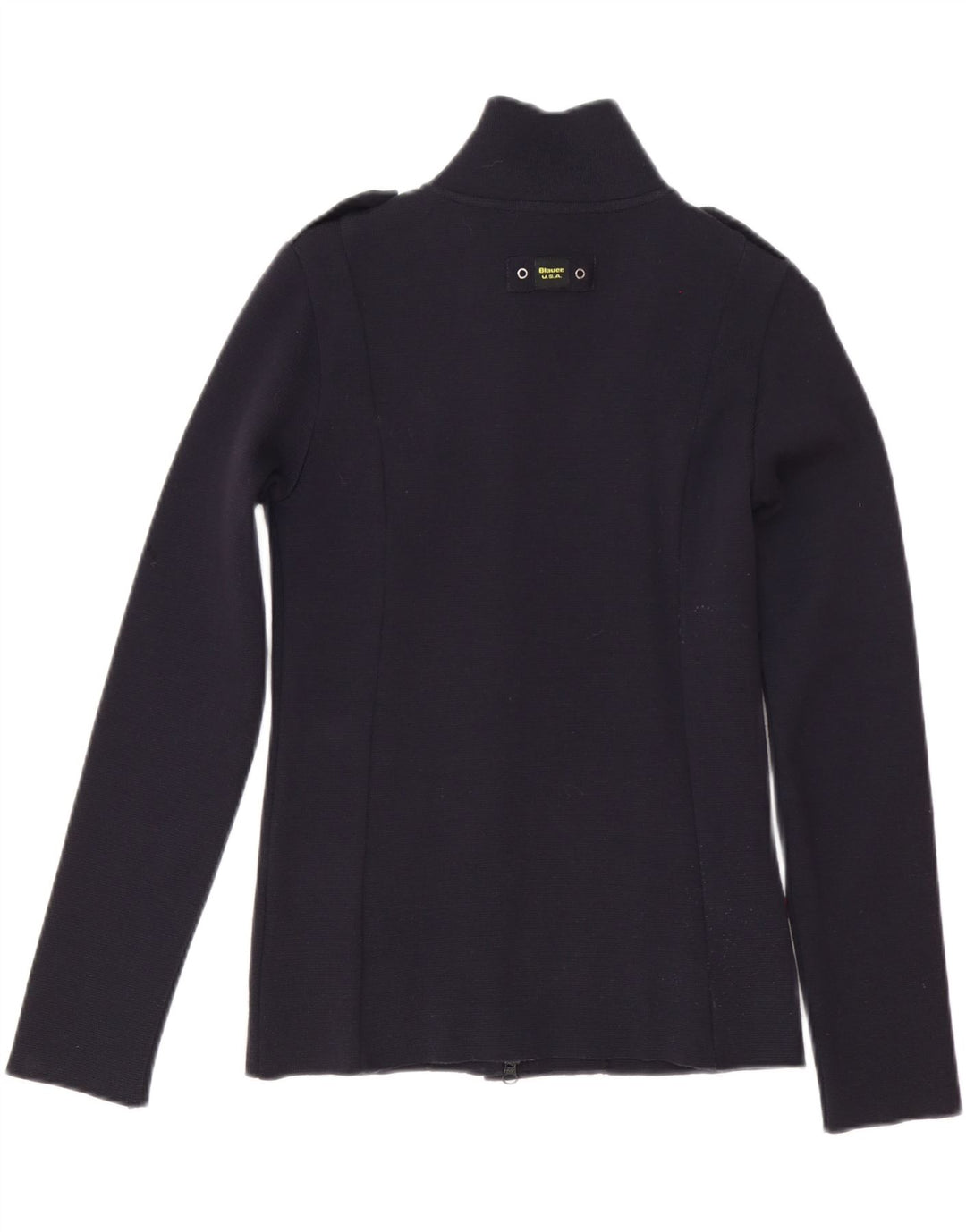 Blauer Cardigan Femme Pull UK 10 Petite Laine Bleu Marine