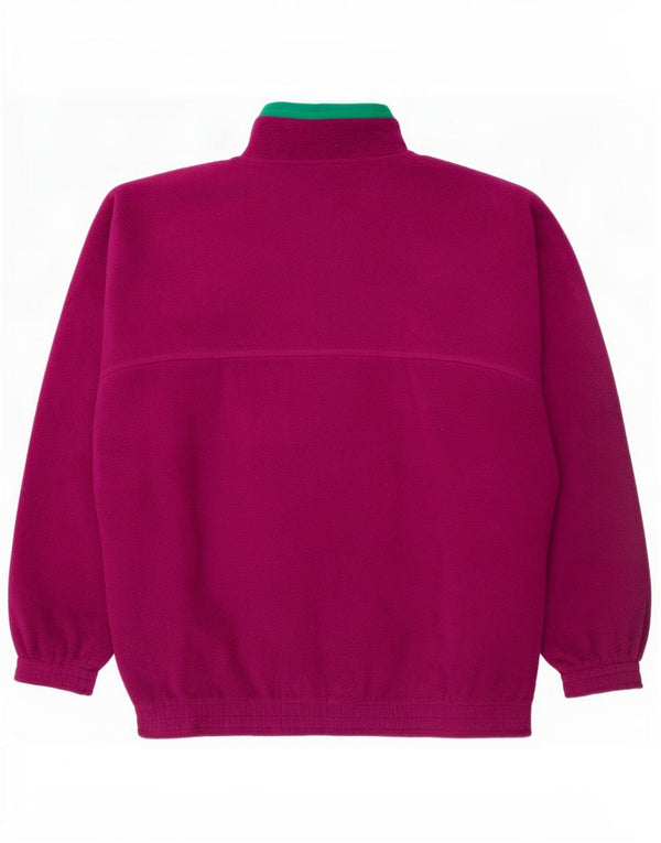 Fila Pull polaire graphique à col zippé pour homme IT 50 Violet moyen Polyester