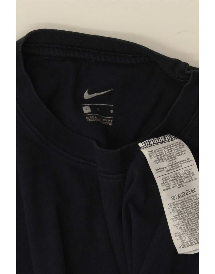Nike T-shirt pour homme en coton bleu marine Taille L